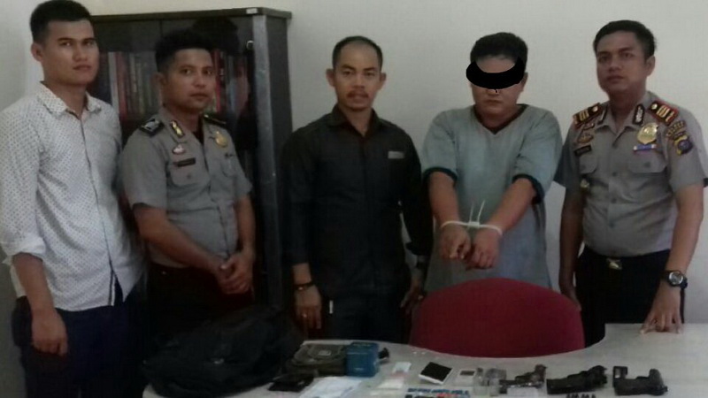 Polsek Tapung Hilir Kampar Ringkus Bandar Narkoba